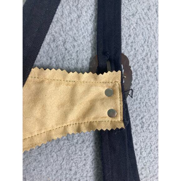 Men's Black Bavarian Lederhosen Jeans Suspenders Pants Sz 46 XS German - Picture 17 of 17